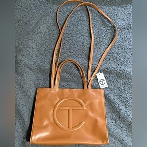 brand new telfar bag medium tan